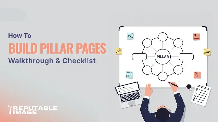 Small business owner mapping site structure and hosting options on a whiteboard, showing web design and hosting basics.