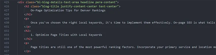 Meed local SEO services in Denver? We're here to help