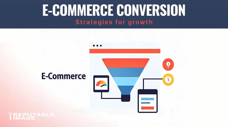 Cover Image: Isometric e-commerce dashboard with product pages, conversion funnel, A/B test callouts, and checkout metrics illustrating ecommerce conversion best practices.
