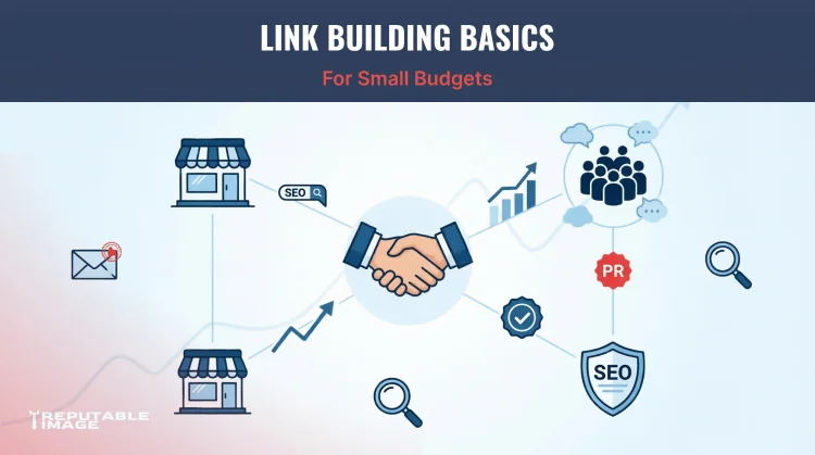 Cover Image: Illustration showing local businesses connected through partnerships, outreach, and quality backlink strategies