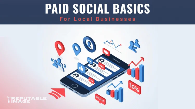 Cover Image: Paid social advertising illustration showing audience targeting, budget optimization, and social media ad performance